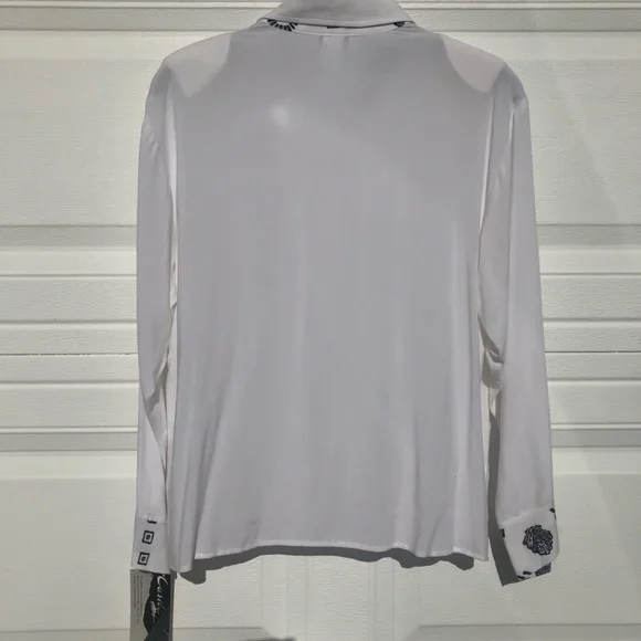 NWT Beachy White Casual Button Down Shirt - Picture 8 of 8